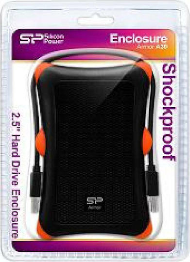 Silicon Power Armor A30 USB 3.0 Външен HDD 1TB 2.5" Черно/оранжево