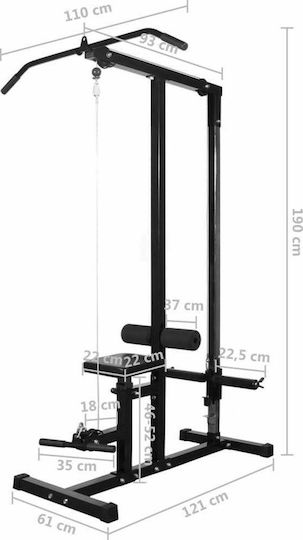 vidaXL Multi-Gym with Weights 57.5kg with Barbell and Dumbbells Set 60.5kg