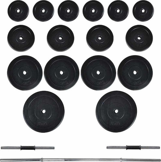 vidaXL Multi-Gym with Weights 57.5kg with Barbell and Dumbbells Set 60.5kg