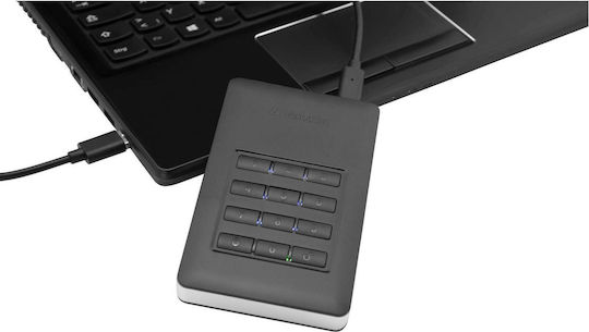 Verbatim Store 'n' Go Secure with Keypad Access USB 3.1 / USB-C External 2.5" HDD 1TB Black