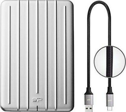 Silicon Power Armor A75 USB 3.1 / USB-C External 2.5" HDD 1TB Silver