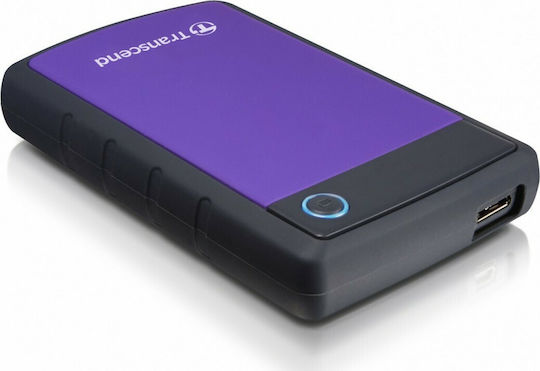 Transcend StoreJet 25H3P USB 3.0 External 2.5" HDD 2TB Black