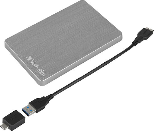 Verbatim Store 'n' Go ALU Slim USB 3.2 Externe HDD 2TB 2.5" Gray