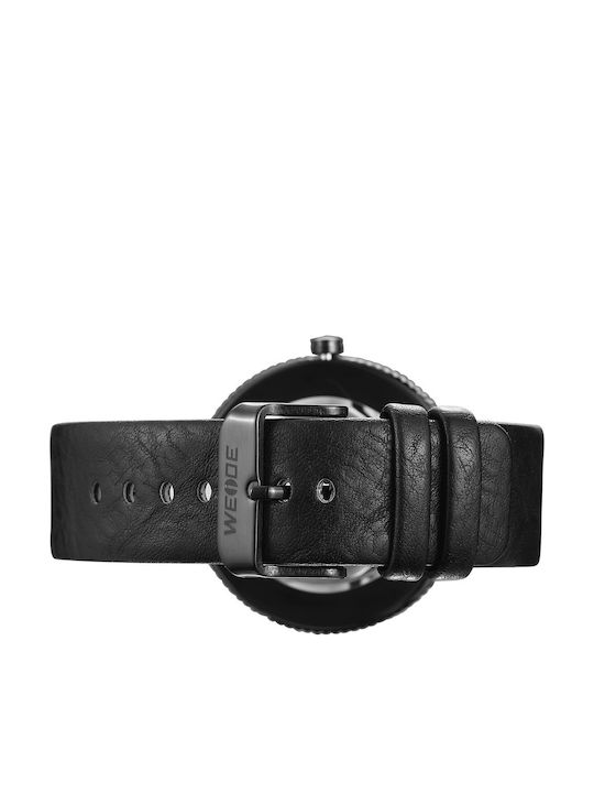 Weide Men's Watch 37mm Battery with Black Leather Strap