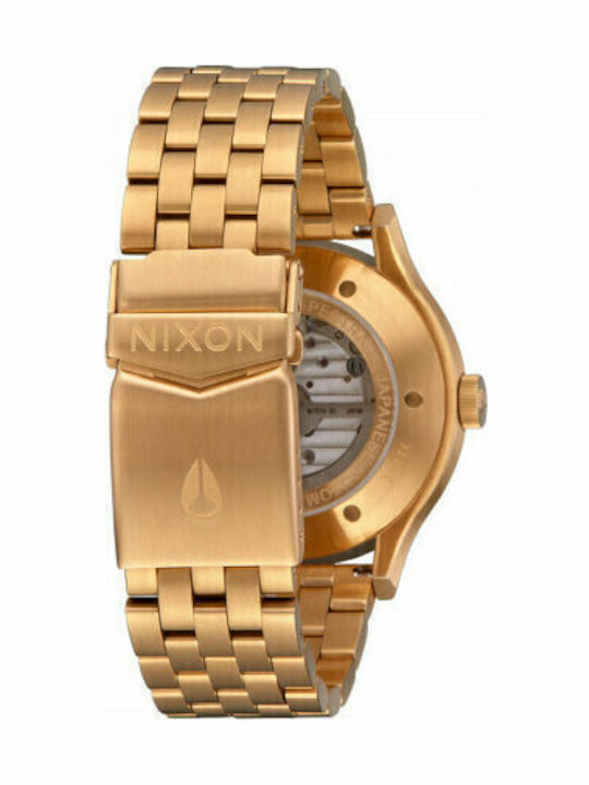 Nixon Spectra Ανδρικό Ρολόι 40mm Αυτόματο με Χρυσό Μεταλλικό Μπρασελέ