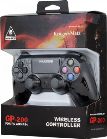 Kruger & Matz GP-200 Ασύρματο Gamepad για PC / PS4 Μαύρο