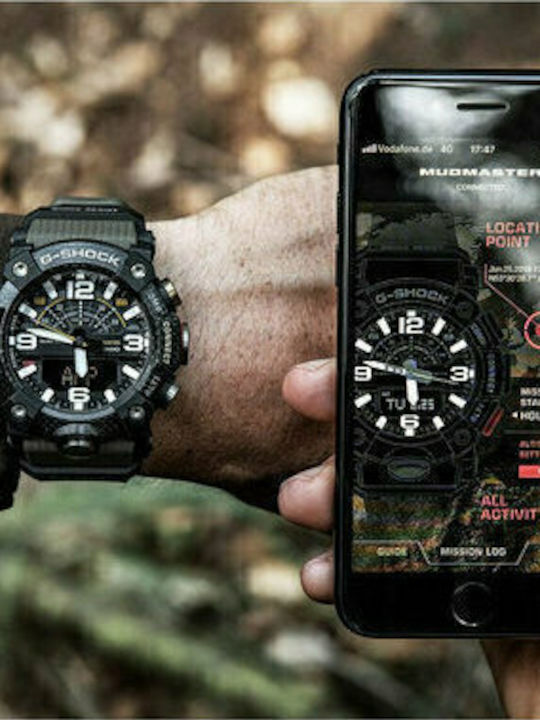 Casio G-Shock Master of G-Land Mudmaster Analog/Digital Men's Watch 52.9mm Battery with Black Rubber Strap