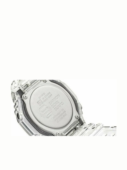 Casio G-Shock Ανδρικό Ρολόι 45mm Χρονογράφος Μπαταρίας με Ασημί Μεταλλικό Μπρασελέ
