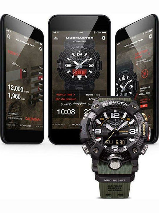 Casio G-Shock Master of G-Land Mudmaster Analog/Digital Men's Watch 52.9mm Battery with Black Rubber Strap