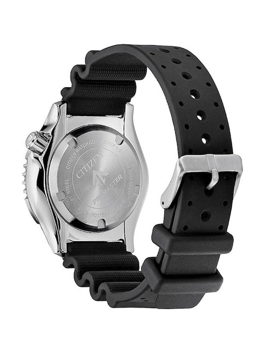 Citizen Promaster Ανδρικό Ρολόι 42mm Αυτόματο με Μαύρο Καουτσούκ Λουράκι