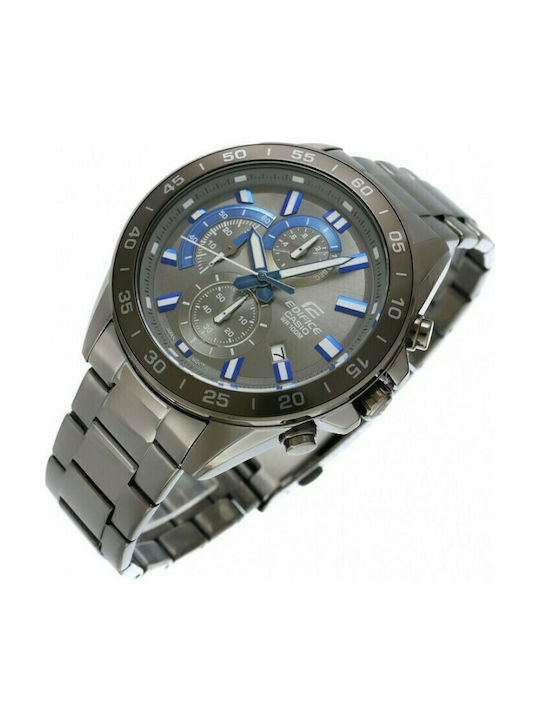Casio Edifice Men's Watch 47mm Chronograph Battery with Black Metal Bracelet