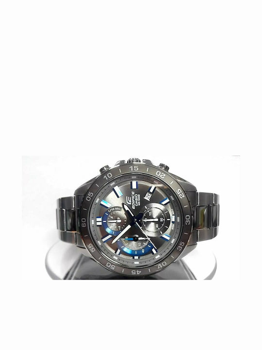Casio Edifice Men's Watch 47mm Chronograph Battery with Black Metal Bracelet