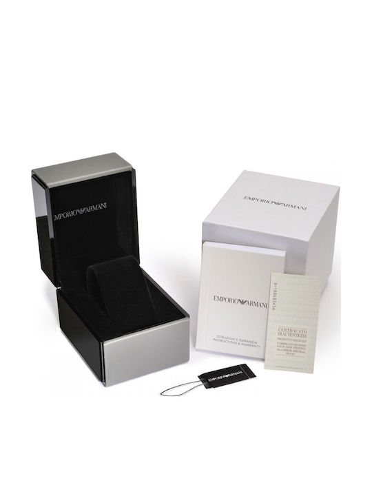 Emporio Armani Ceramic Men's Watch 43mm Chronograph Battery with Black Ceramic Bracelet