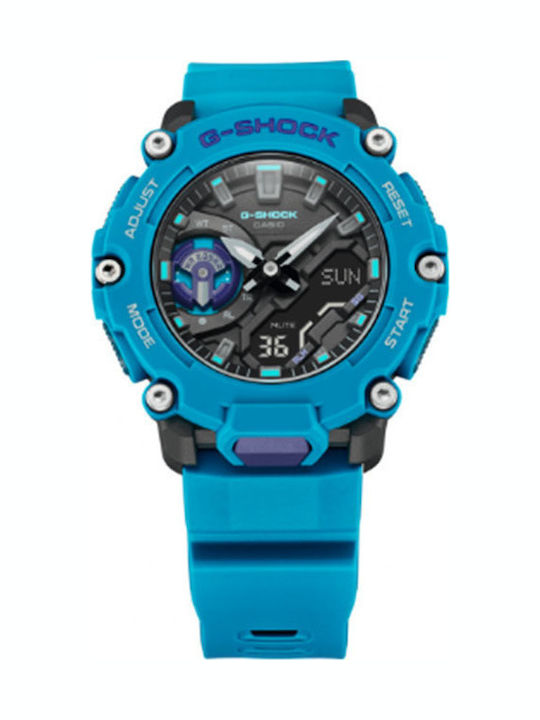 Casio G-Shock Analog/Digital Men's Watch 47mm Battery with Turquoise Rubber Strap