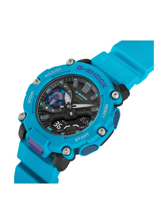 Casio G-Shock Analog/Digital Men's Watch 47mm Battery with Turquoise Rubber Strap
