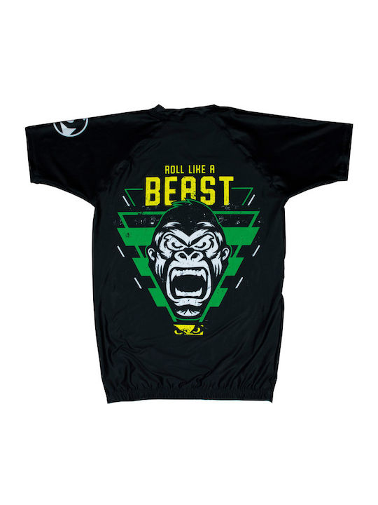 Bad Boy Beast BBRS149 Herren Kurzärmlig T-Shirt BBRS149 für Jiu-Jitsu Schwarz