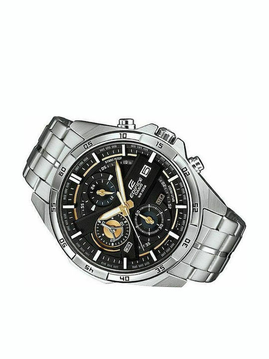 Casio Edifice Men's Watch 48.7mm Chronograph Battery with Silver Metal Bracelet