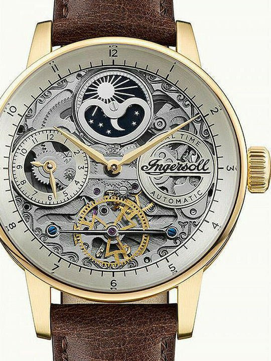 Ingersoll The Jazz Men's Watch 42mm Automatic with Brown Leather Strap