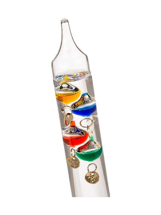 Galileo's Thermometer for Office Decoration from Glass 3.5x3.5x18cm