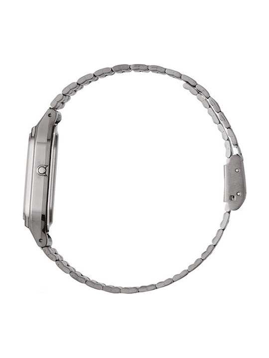 Casio Vintage Edgy Analog/Digital Men's Watch 29.8mm Battery with Silver Metal Bracelet