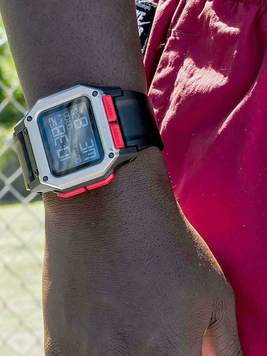Nixon Regulus Ψηφιακό Ανδρικό Ρολόι 46mm Μπαταρίας με Μαύρο Καουτσούκ Λουράκι