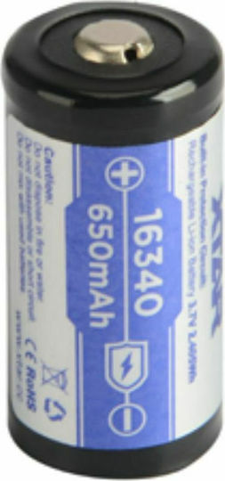 XTAR Επαναφορτιζόμενη Μπαταρία 16340 Li-ion 650mAh 3.7V 1τμχ