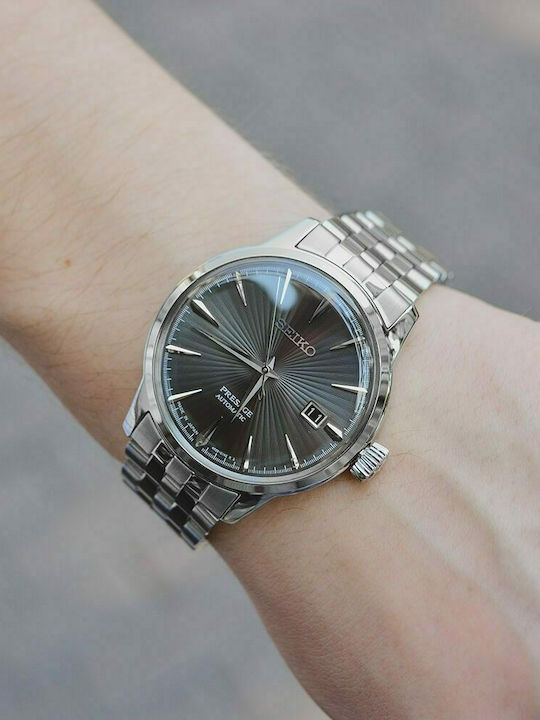 Seiko Presage Basic Line Ρολόι Αυτόματο με Μεταλλικό Μπρασελέ