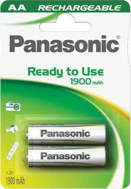 Panasonic Ready to Use Επαναφορτιζόμενες Μπαταρίες AA Ni-MH 1900mAh 1.2V 2τμχ