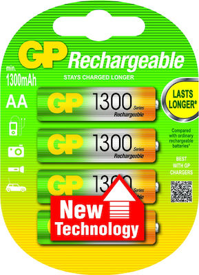 GP Batteries ReCyko+ Rechargeable Battery AA Ni-MH 1300mAh 1.2V 4pcs