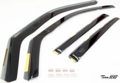 Heko Set of Windbreakers Front and Rear Car Dark Fime for Nissan Qashqai II J11 5D 2013 4pcs