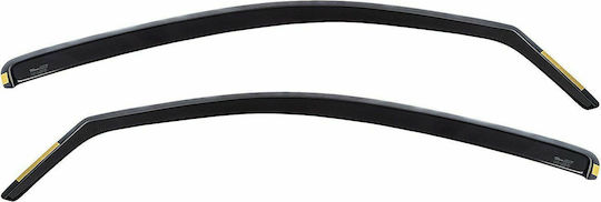 Heko Set of Windbreakers Front Car Dark Fime for Ford Fiesta MK6 3D 2008-2017 2pcs