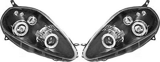 Diederichs Предни светлини Ангелски очи за Fiat Grande Punto / Punto 2005-10/2008 2бр