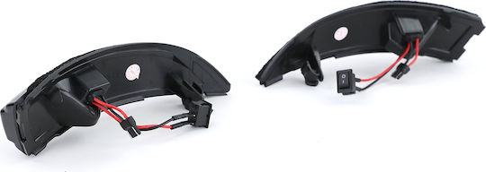 Carner Tinted Flash LED Ford Fiesta 6 Mirror Dynamic Black Smoke 09-17 Pieces 2