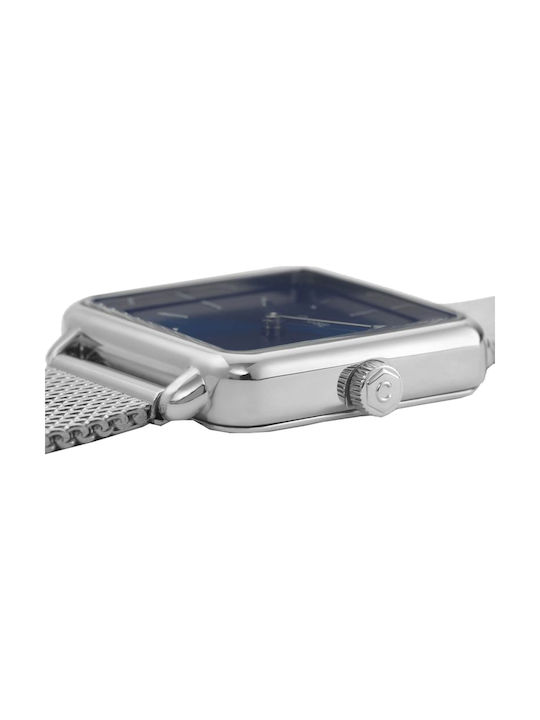 Cluse La Tetragone Women's Watch with Silver Metal Bracelet