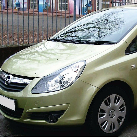 Croatia Cover Car Hubcap Set Open Corsa D with Opel Emblem 15" 4pcs Silver