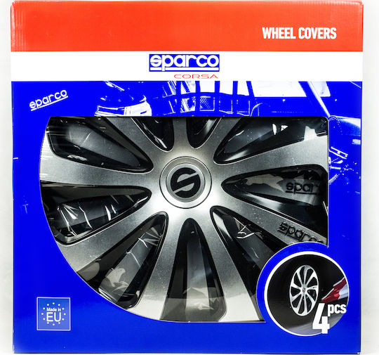 Sparco Σετ Τάσια Αυτοκινήτου Sicilia Pro 13" 4τμχ Μαύρο