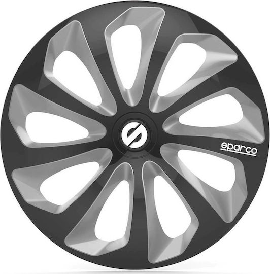 Sparco Car Hubcap Set Sicilia Pro 15" 4pcs Silver