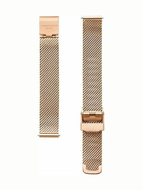 Rosefield The Oval Women's Watch with Pink Gold Metal Bracelet