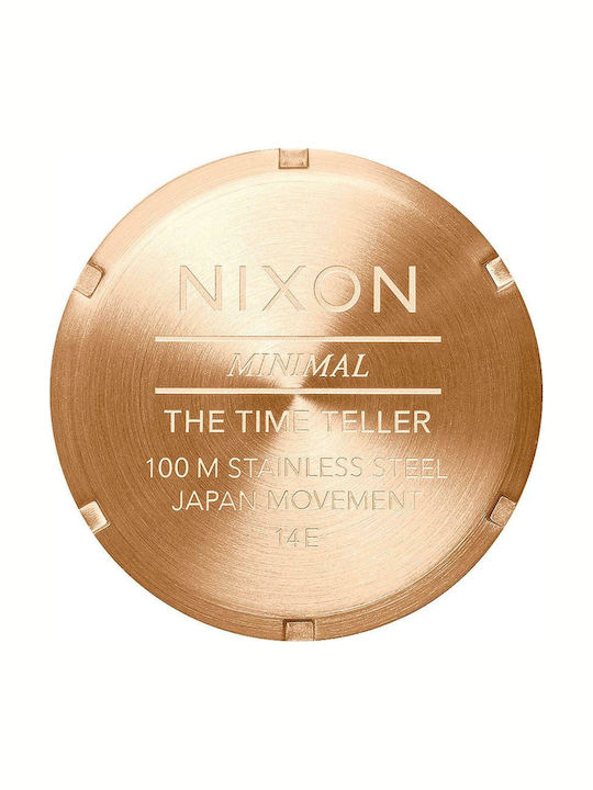 Nixon Γυναικείο Ρολόι Μπαταρίας με Ροζ Χρυσό Μεταλλικό Μπρασελέ