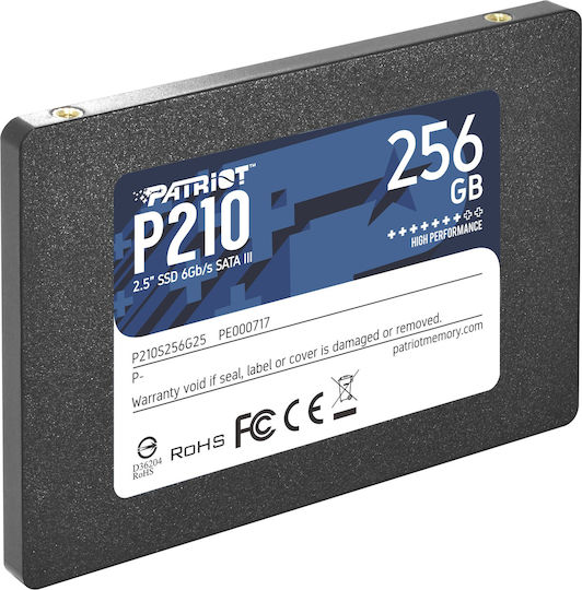 Patriot P210 SSD 256GB Type 2.5'' with SATA III Connection P210S256G25