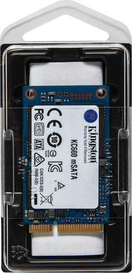 Kingston KC600 SSD 256GB τύπου mSATA με σύνδεση SATA III SKC600MS/256G
