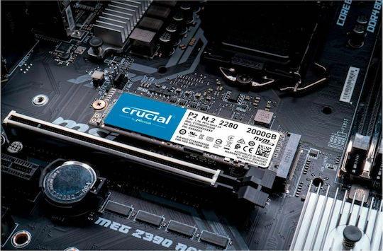 Crucial P2 SSD 2TB M.2 NVMe PCI Express 3.0 CT2000P2SSD8