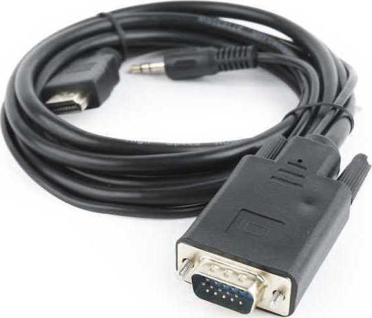Gembird Μετατροπέας 3.5mm / HDMI male σε VGA female 1τμχ A-HDMI-VGA-03-6
