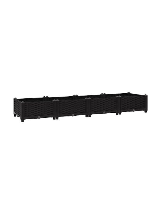 vidaXL Planter Box 160x23cm in Black Color 316529