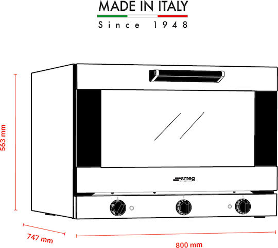 Smeg Alfa 420 H Τριφασικός Ηλεκτρικός Φούρνος με Ατμό 6.9kW ALFA420H