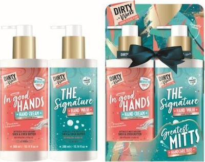 Dirty Works Greatest Mitts Handcare Duo Skin Care Set for Moisturizing & Cleaning Body Cleaning with Body Cleanser & Hand Cream