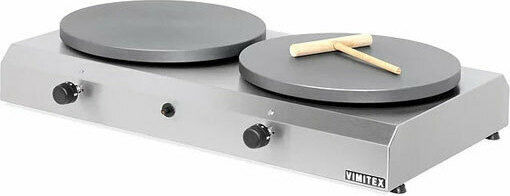 Vimitex Double Commercial LPG Crepe Maker 8kW with Ø40cm Hotplate