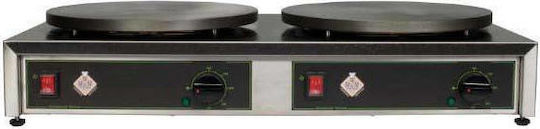 M&M equipment CR/D 35 Διπλή Κρεπιέρα Επαγγελματική Ηλεκτρική 2.7kW με Εστία Ø35cm