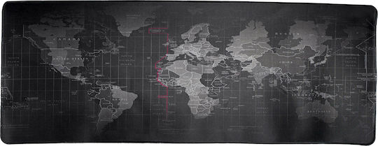 ikonka World Map Gaming Mouse Pad XXL (800mm) Μαύρο