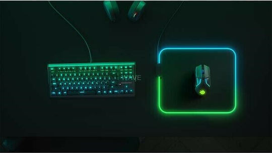 SteelSeries Qck Prism Cloth Gaming Mouse Pad Medium 320mm with RGB Lighting via USB Black 63825